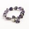 Earth's Jewels Semi-Precious Amethyst Natural Purple Bracelet, Circle Charm